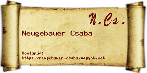 Neugebauer Csaba névjegykártya