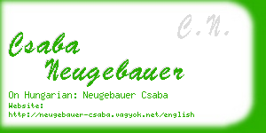 csaba neugebauer business card